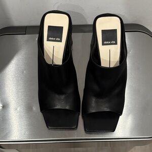 Dolce Vita Black Mules for Women leather sz 6 new